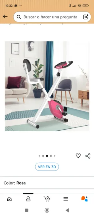 Bicicleta Estática Plegable color verde HOMCOM