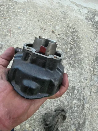 Top rosa pintado en negro