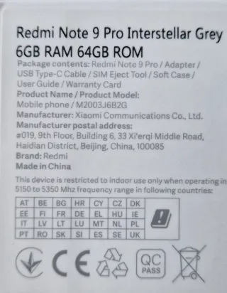 Xiaomi Redmi Note 9 Pro