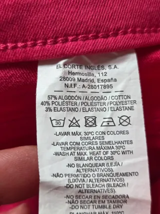 Bermudas fucsia vaqueras algodón Elogy brillos