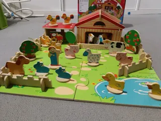 Puzzle Granja Madera Animales Juguete