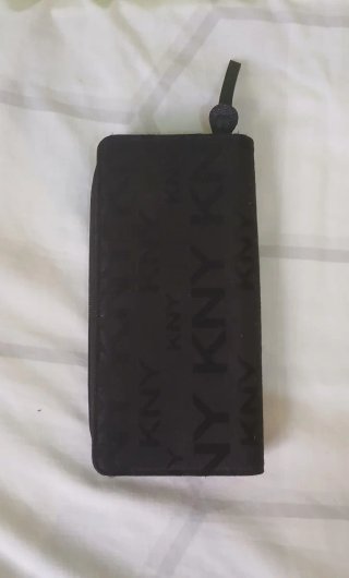 Monedero Cartera Negra Tachuelas Plateadas