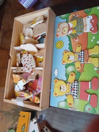 Juego de mesa de ositos de madera