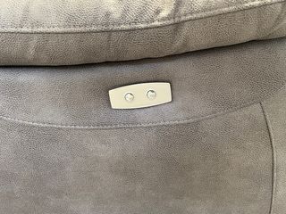 Sofá de 3 plazas gris/marrón motorizado (2plazas)