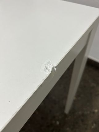 Mesa extensible blanca