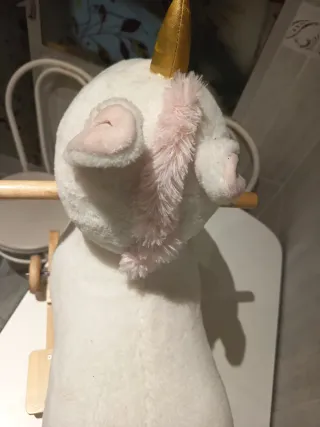 Balancín unicornio infantil blanco