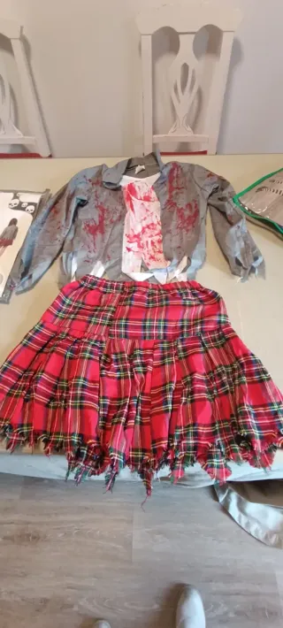 Disfraz Zombie Niña Talla 10-12