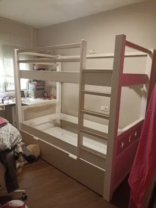 Litera Pino Macizo Blanca, hecha por carpintero