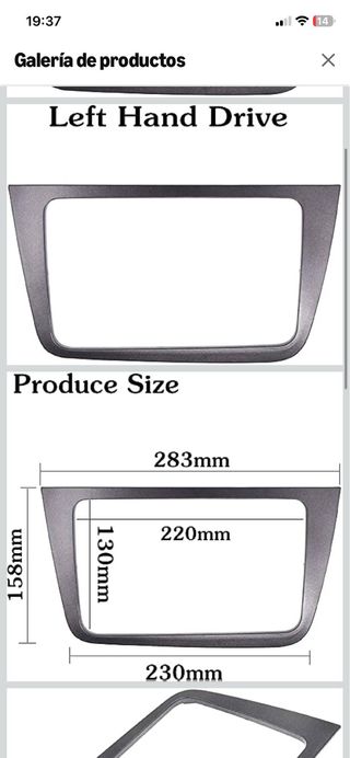 Embellecedor para pantalla 9”Seat Altea 2004-2015