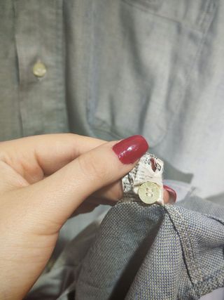 Camicia Lacoste Uomo Grigia Cotone L