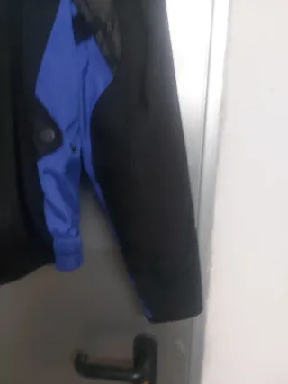 Chaqueta de moto LEVIOR negra y azul