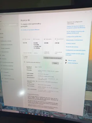 PC Intel i7 10700 16GB RAM 256GB SSD