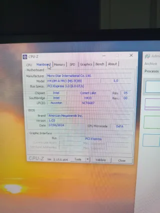 PC Intel i7 10700 16GB RAM 256GB SSD