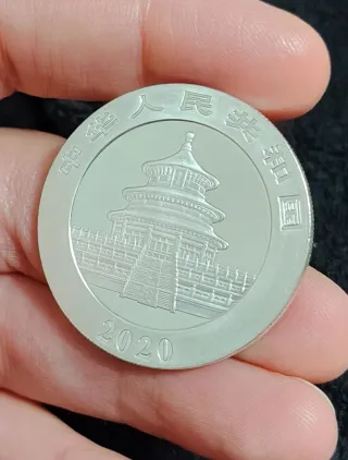 Moneda 1 oz Plata Panda 10 Yuan 30g Ag.999