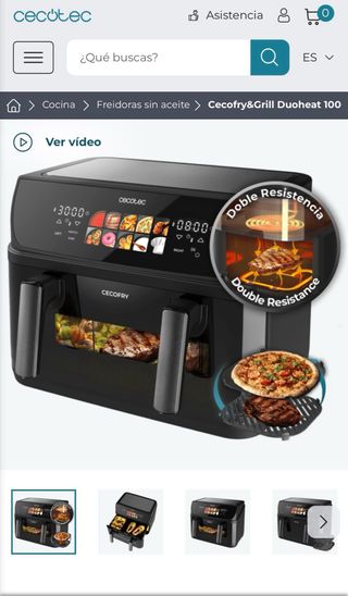 Airfryer Cecofry&Grill Duoheat 10000 Cecotec