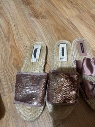 2 Pares Sandalias Esparto Stradivarius Talla 39