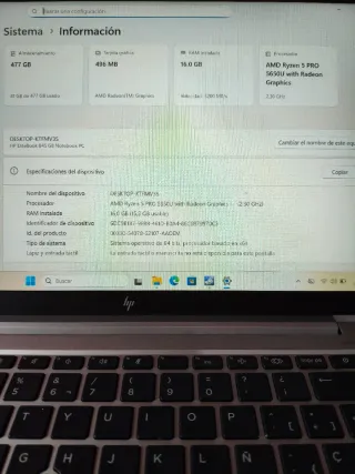 Portátil HP EliteBook 845 G8 Ryzen 5 PRO