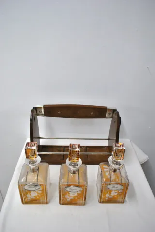 Set di 3 liquoriere Art Déco