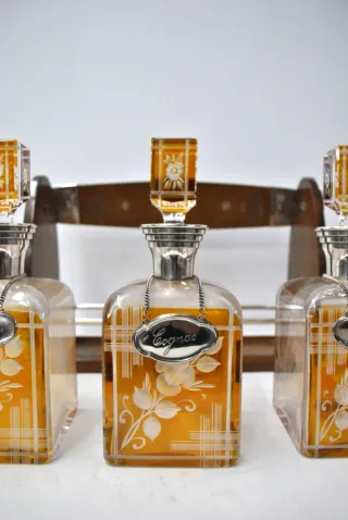 Set di 3 liquoriere Art Déco