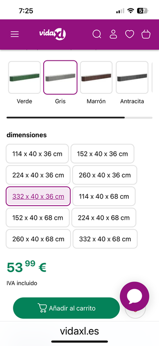 Jardinera Arriate Acero Galvanizado Gris