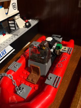 Lego Barco Policía y Lancha Roja