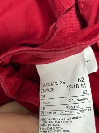 Lote Ropa Niña 12-18m Benetton Zara