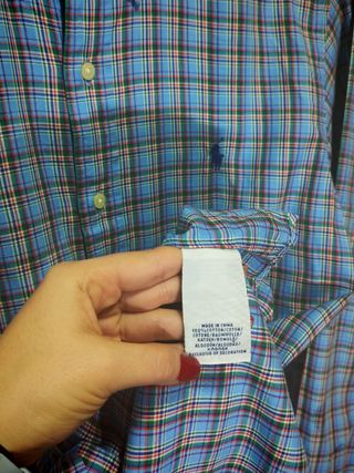 Camicia Ralph Lauren a quadretti azzurra S