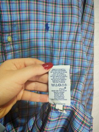 Camicia Ralph Lauren a quadretti azzurra S