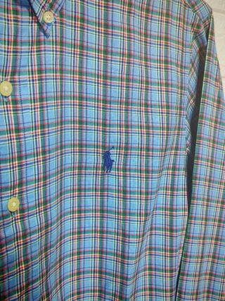 Camicia Ralph Lauren a quadretti azzurra S