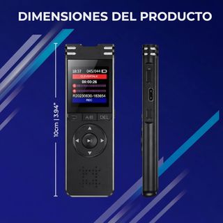Grabadora de voz con IA, audio HD y transcripción