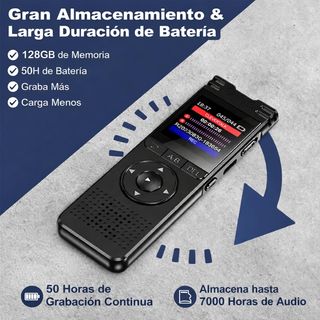 Grabadora de voz con IA, audio HD y transcripción