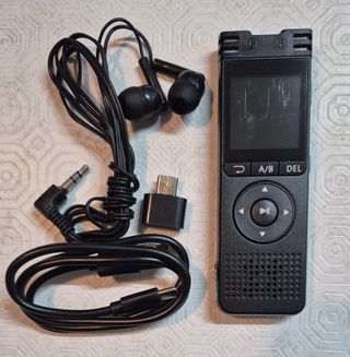 Grabadora de voz con IA, audio HD y transcripción