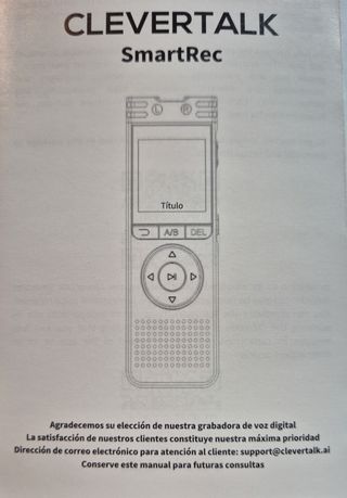 Grabadora de voz con IA, audio HD y transcripción