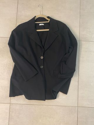 Giacca nera cotone elasticizzato