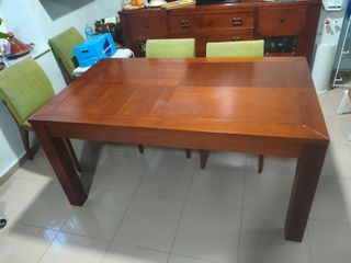 Mesa comedor extensible madera