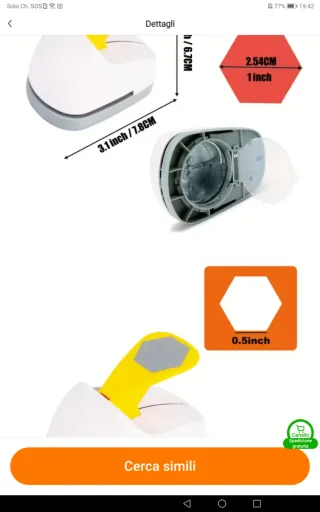 Perforatore per carta esagonale