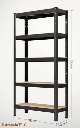 2 Estanterías Metálicas Negras