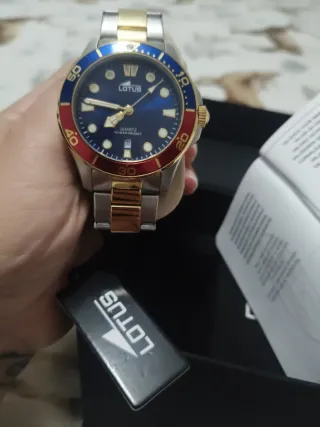 Reloj Lotus Hombre Azul y Dorado