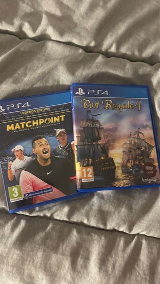 PS4 Matchpoint y Port Royale 4 nuevos sin usar.