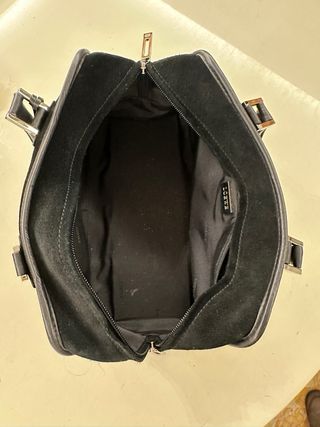 Bolso Loewe Amazona vintage en ante negro/piel