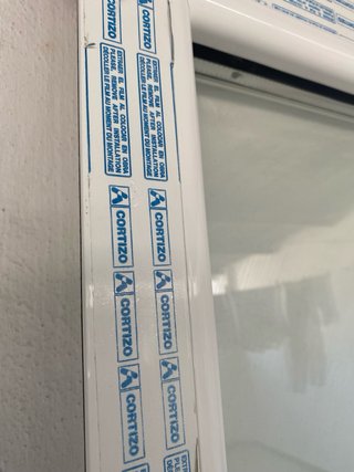 Puerta balconera PVC NUEVA con persiana 229x85