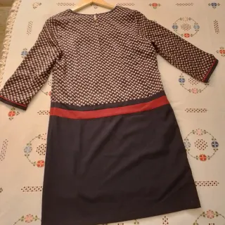 Vestido ANANY recto estampado manga 3/4