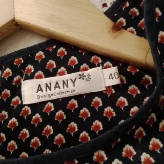 Vestido ANANY recto estampado manga 3/4