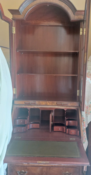 Vitrina escritorio madera cristal años 60