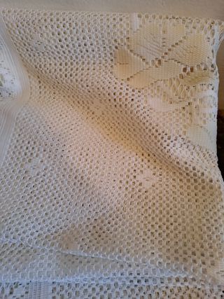 2 Tende a Vetro Ricamate con Frange