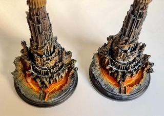 Torre Barad-Dûr pintada profesionalmente a mano