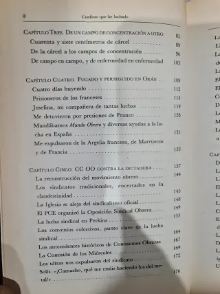 Memorias de Marcelino Camacho. Con dedicatoria