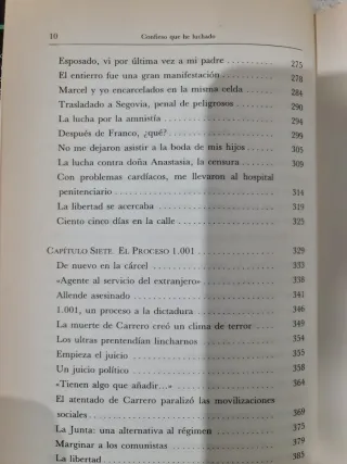 Memorias de Marcelino Camacho. Con dedicatoria