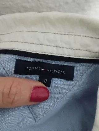 Camisa de cuadros azul y blanca