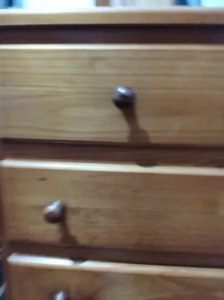 Tocador cómoda con espejo de madera